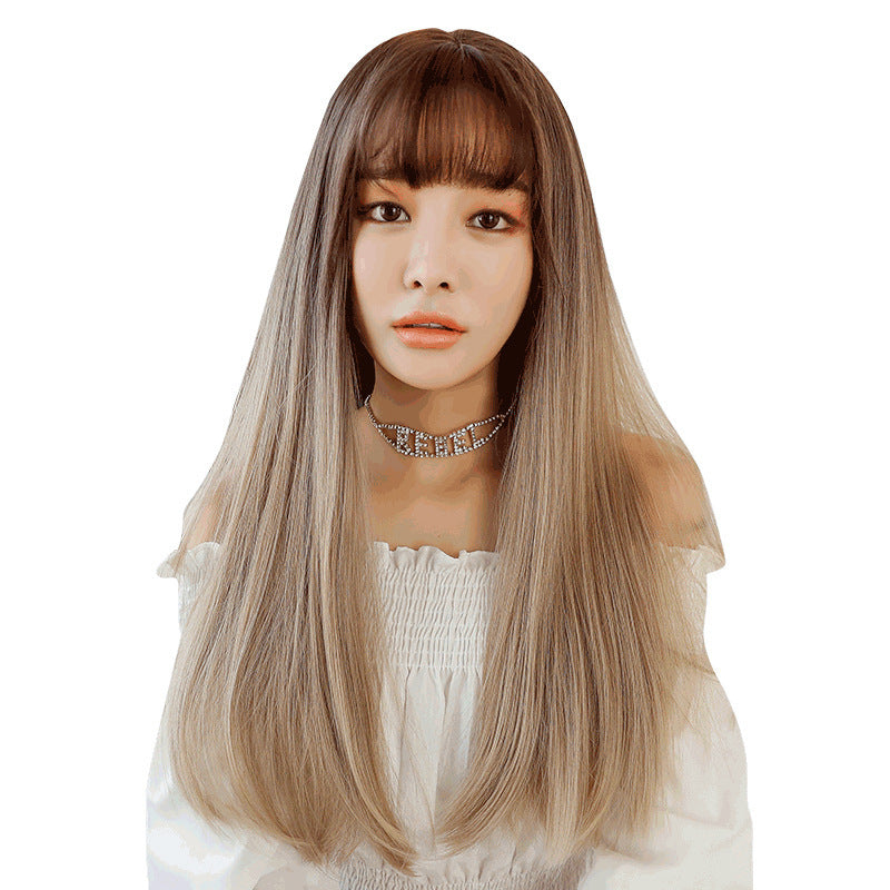 Fashion realistic hair long straight hair wig