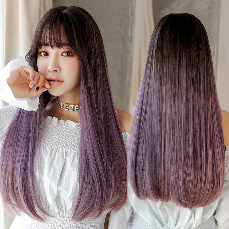 Fashion realistic hair long straight hair wig