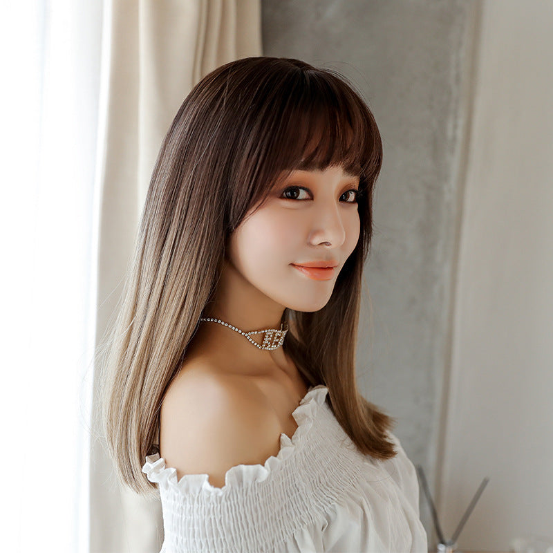 Fashion realistic hair long straight hair wig