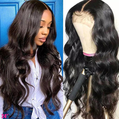 Solid Color Long Hair Wig European  Women's