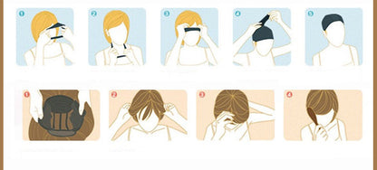 Wigs, Mid-point Black And Brown Short Curly Hair